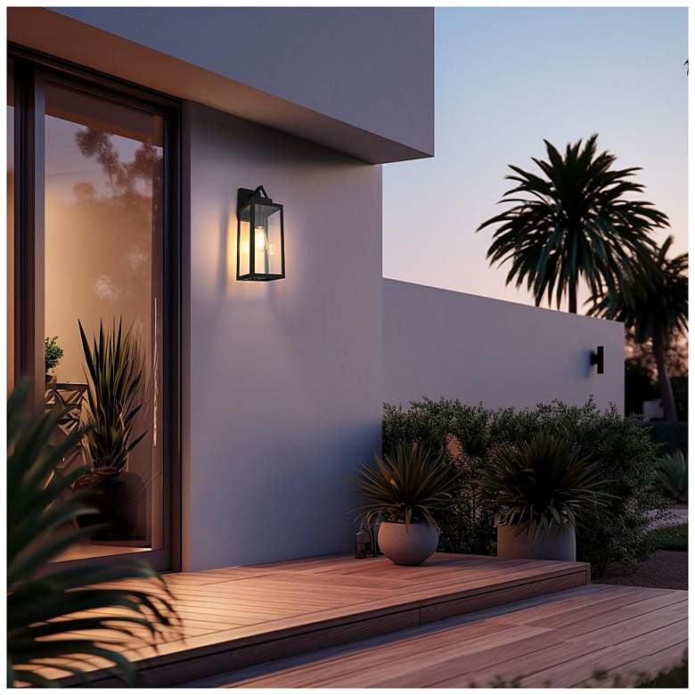Image 3 Elegant Hilton 6 Inch Outdoor Wall Sconce in Black more views