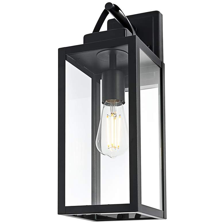Image 4 Elegant Hilton 6 Inch Outdoor Wall Sconce in Black more views