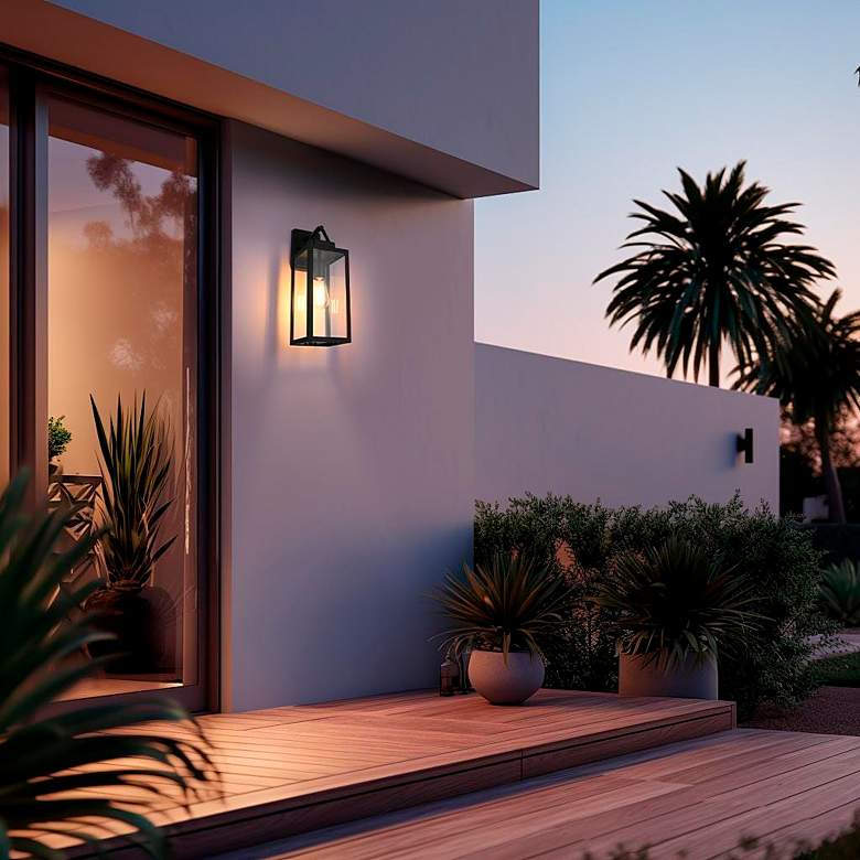Image 7 Elegant Hilton 6 Inch Outdoor Wall Sconce in Black more views