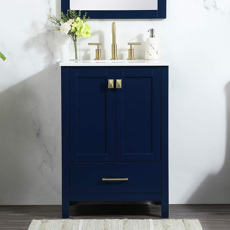 Image 1 Elegant Irene 24 In. Bathroom Vanity In Blue