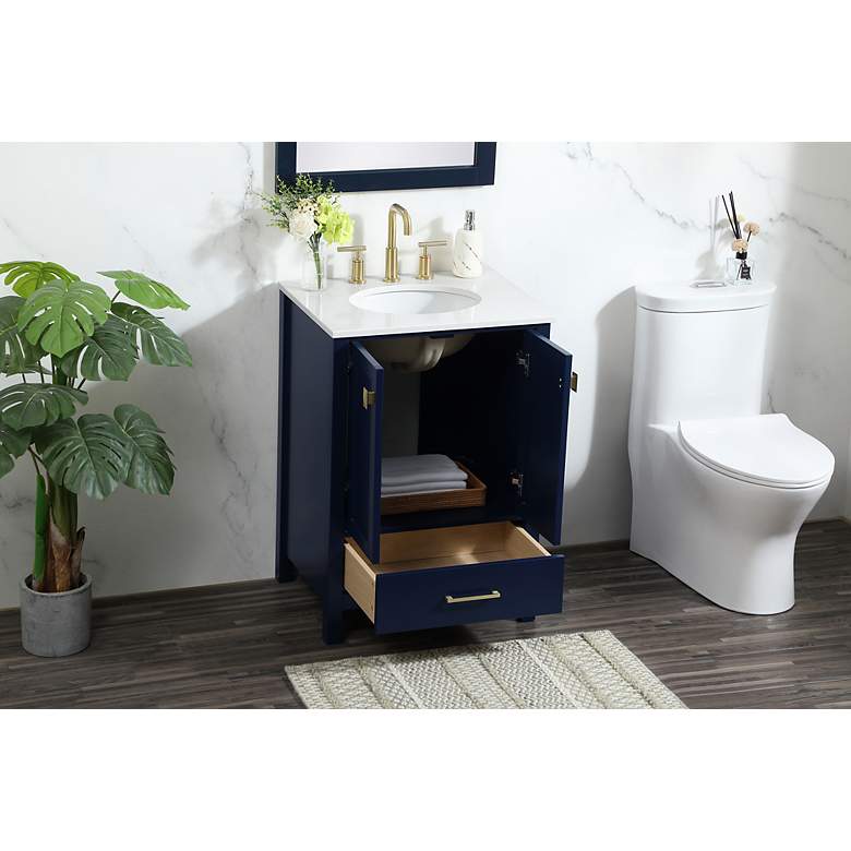 Image 3 Elegant Irene 24 In. Bathroom Vanity In Blue more views