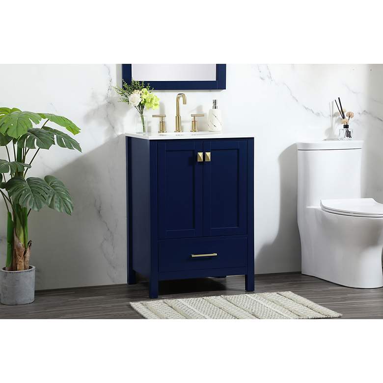Image 4 Elegant Irene 24 In. Bathroom Vanity In Blue more views
