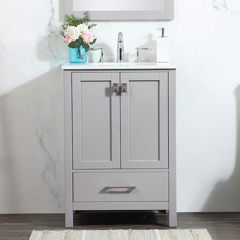 Image 1 Elegant Irene 24 In. Bathroom Vanity In Grey