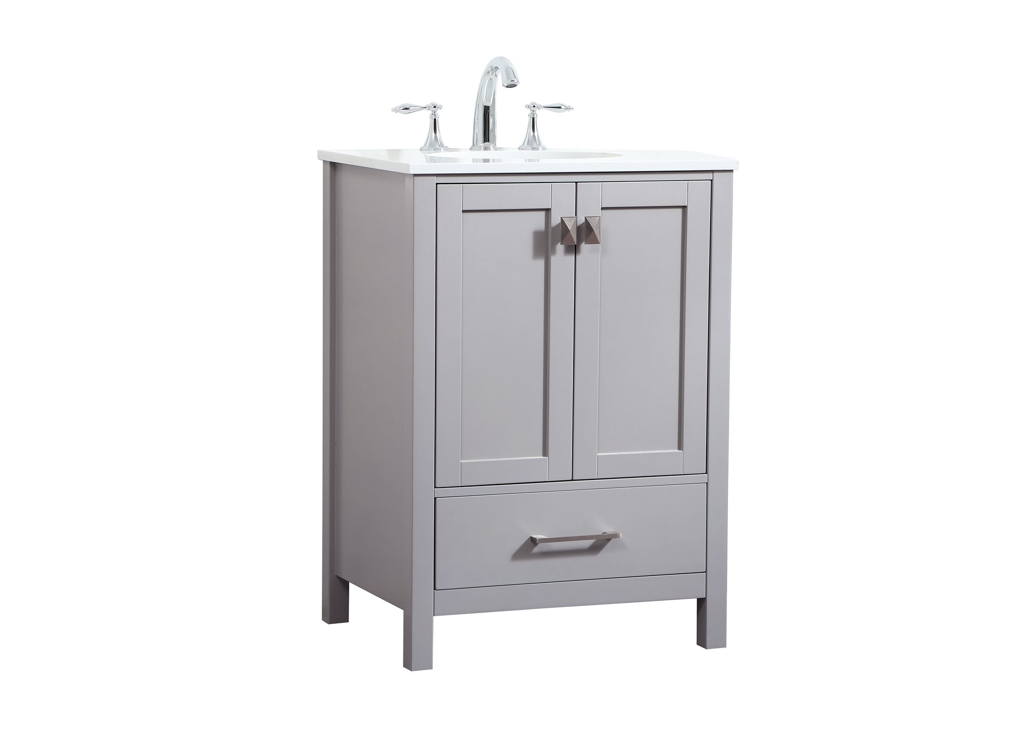 Elegant Irene 24 In. Bathroom Vanity In Grey