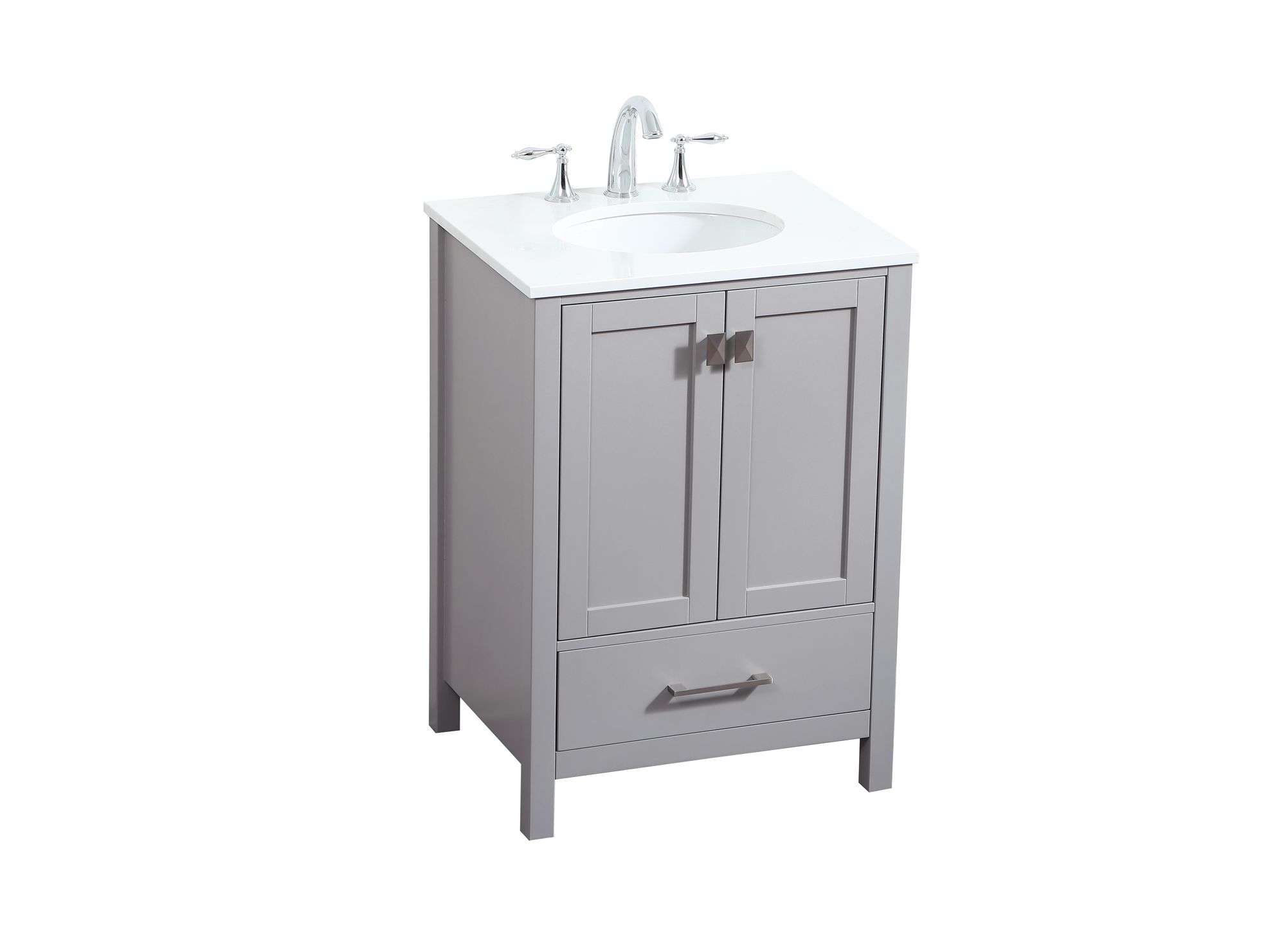 Elegant Irene 24 In. Bathroom Vanity In Grey