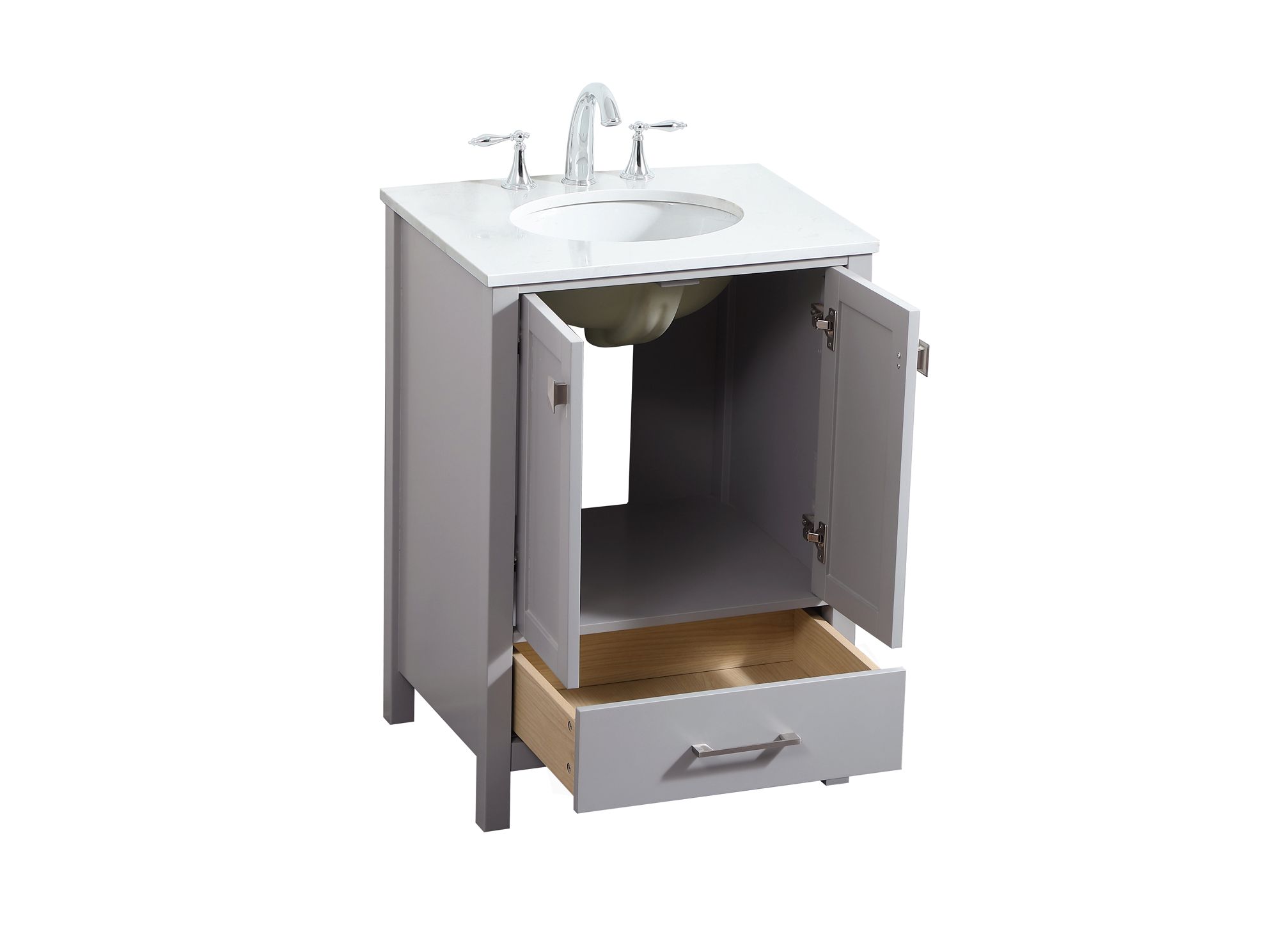 Elegant Irene 24 In. Bathroom Vanity In Grey