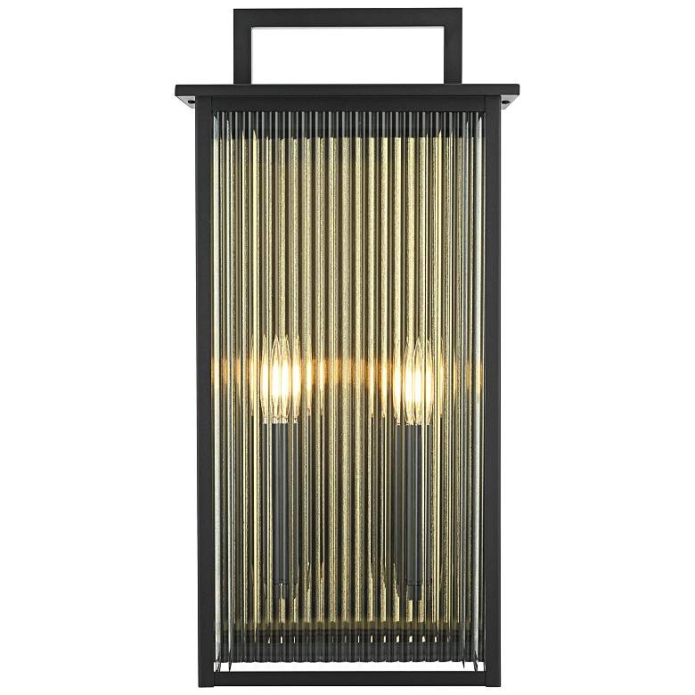 Image 1 Elegant Kannon 11.5 inch Outdoor Wall Sconce in Black