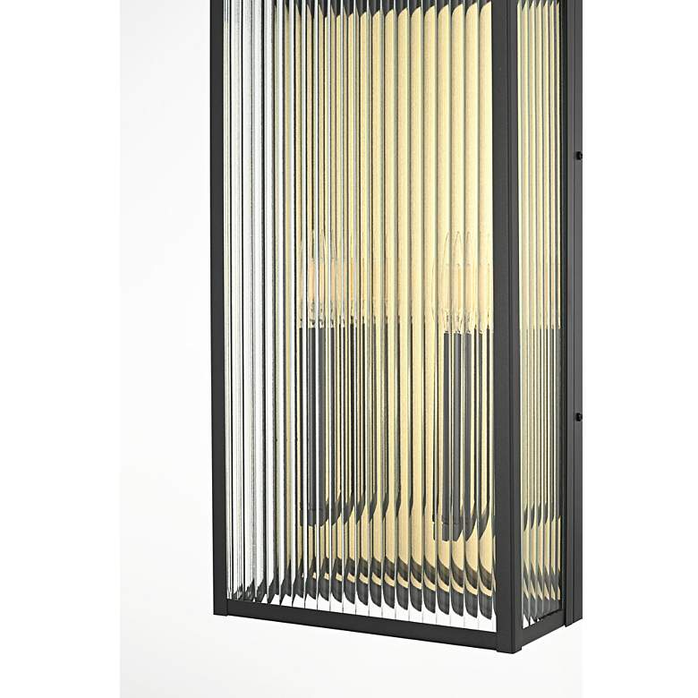 Image 5 Elegant Kannon 11.5 inch Outdoor Wall Sconce in Black more views