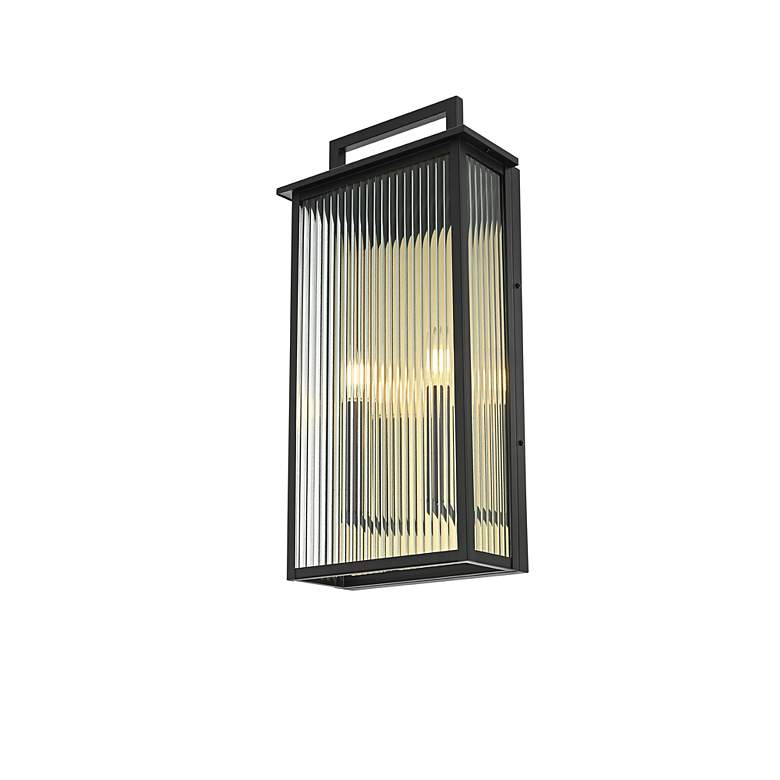 Image 7 Elegant Kannon 11.5 inch Outdoor Wall Sconce in Black more views