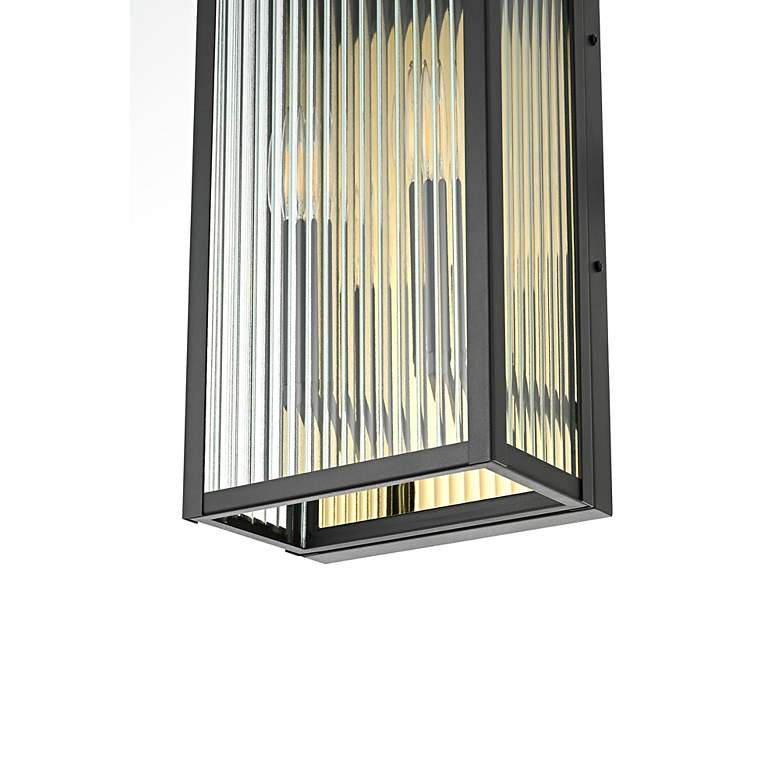 Image 6 Elegant Kannon 8.5 inch Outdoor Wall Sconce in Black more views