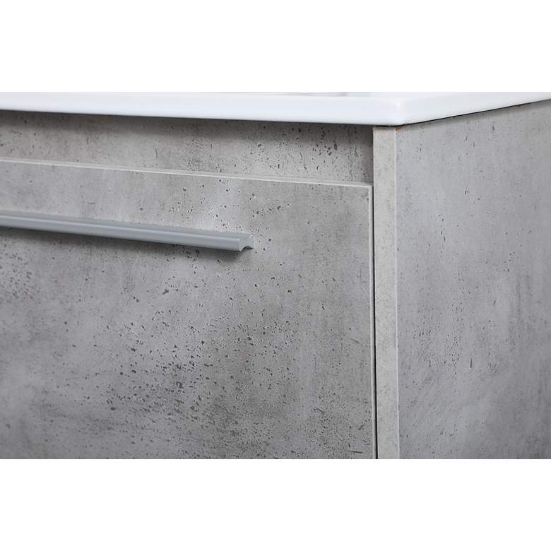 Image 6 Elegant Kasper 24 In. Bathroom Floating Vanity in Concrete Grey more views