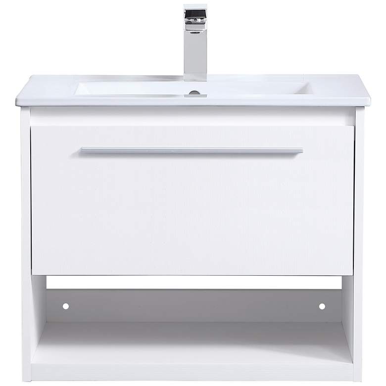Image 2 Elegant Kasper 24 In.  Bathroom Floating Vanity In White