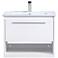 Elegant Kasper 24 In.  Bathroom Floating Vanity In White