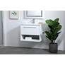 3_Elegant Kasper 24 In.  Bathroom Floating Vanity In White more views