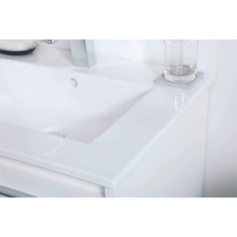 Image 5 Elegant Kasper 24 In. Bathroom Floating Vanity In White more views