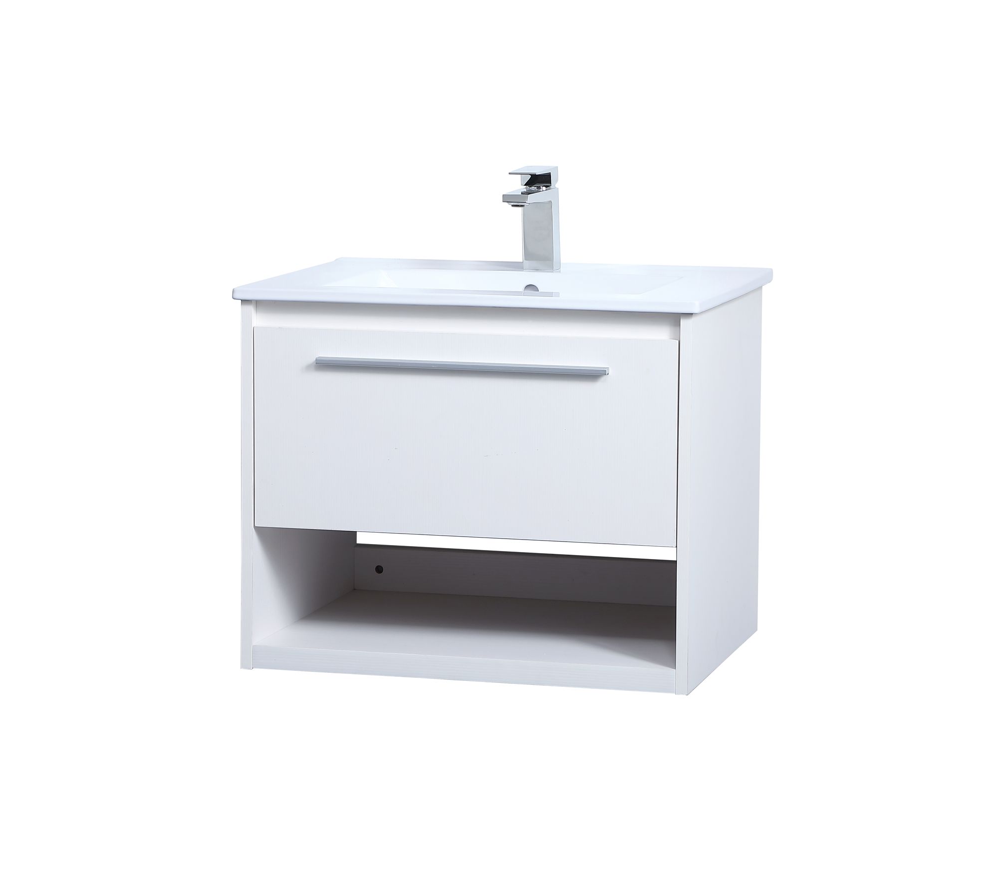 Elegant Kasper 24 In.  Bathroom Floating Vanity In White
