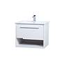 Elegant Kasper 24 In.  Bathroom Floating Vanity In White