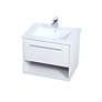Elegant Kasper 24 In.  Bathroom Floating Vanity In White