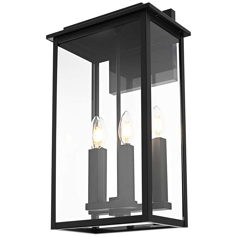 Image 4 Elegant Kaysen 11 inch Outdoor Wall Sconce in Black more views