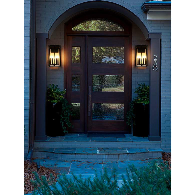 Image 7 Elegant Kaysen 11 inch Outdoor Wall Sconce in Black more views