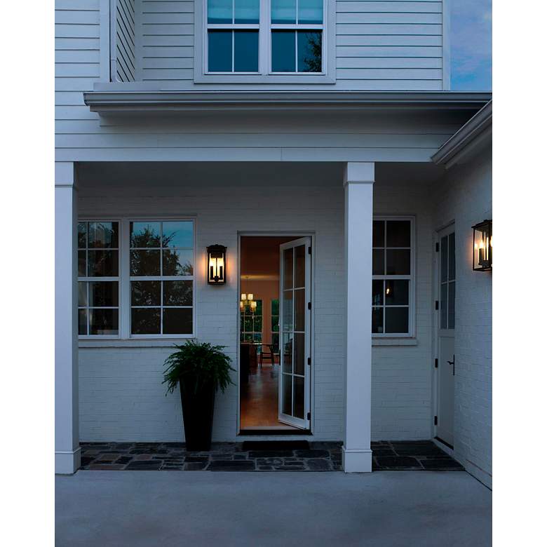 Image 7 Elegant Kaysen 7 inch Outdoor Wall Sconce in Black more views