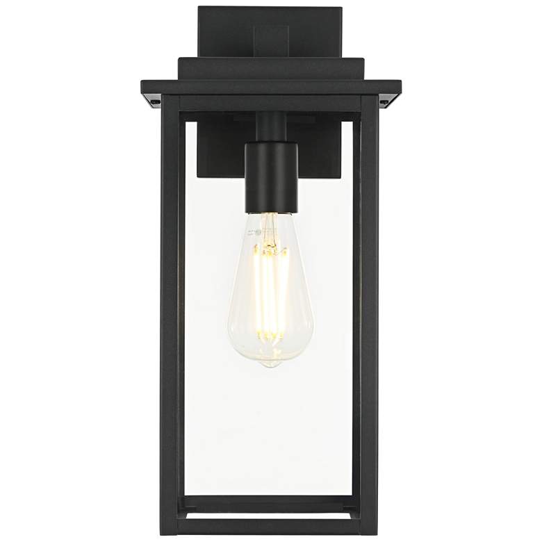 Image 1 Elegant Kaysen 7 inch Outdoor Wall Sconce in Black