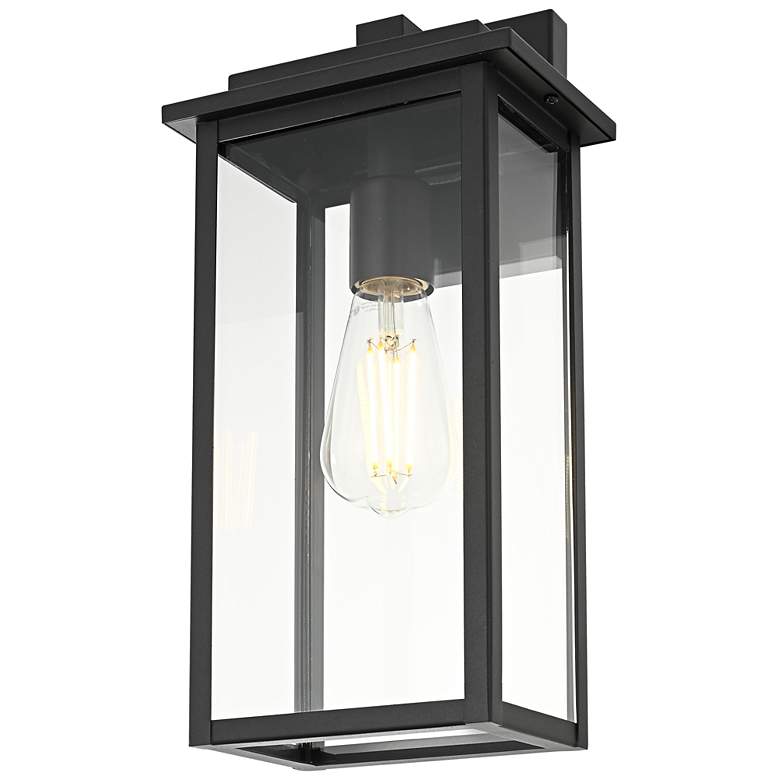 Image 3 Elegant Kaysen 7 inch Outdoor Wall Sconce in Black more views
