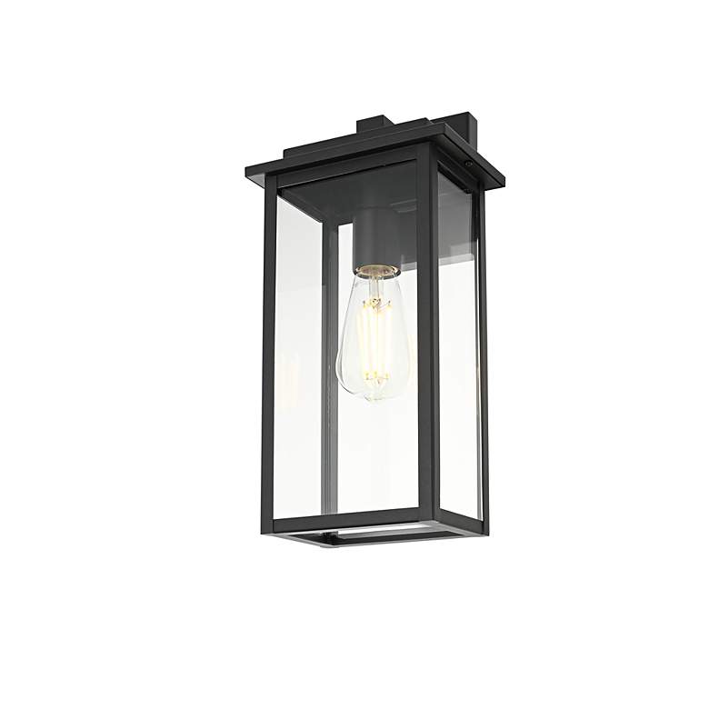 Image 7 Elegant Kaysen 7 inch Outdoor Wall Sconce in Black more views