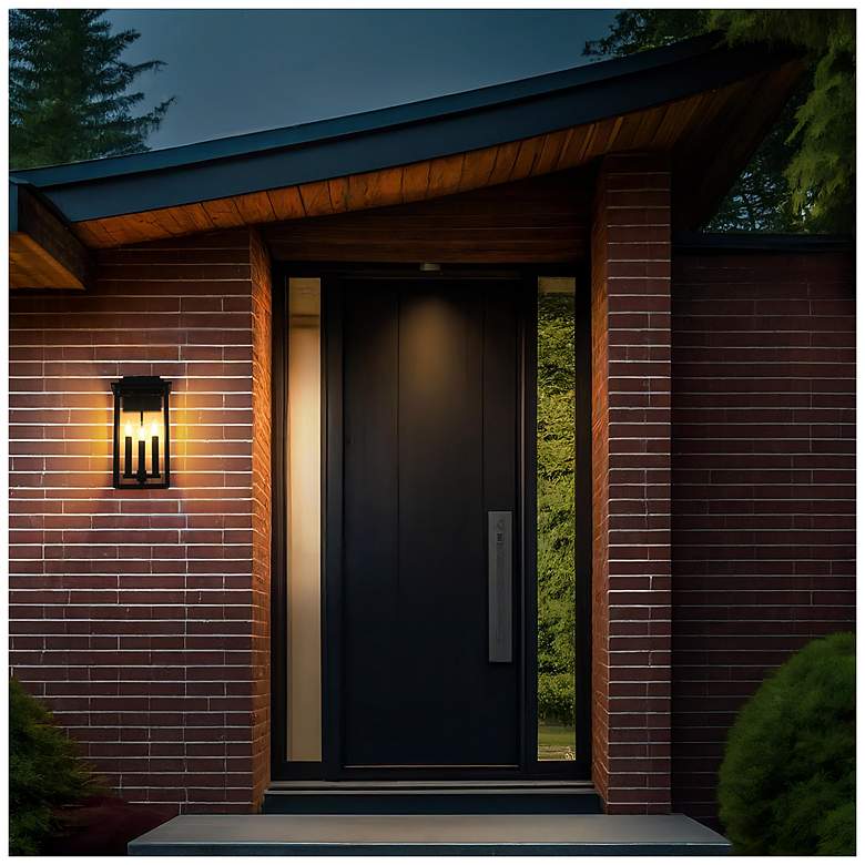 Image 3 Elegant Kaysen 9 inch Outdoor Wall Sconce in Black more views