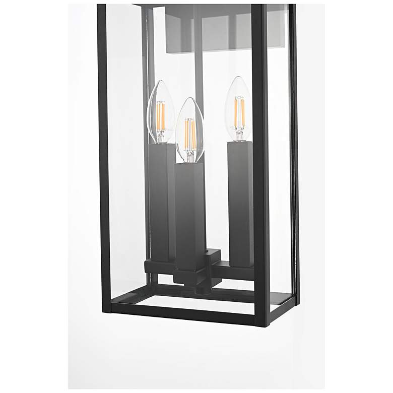 Image 5 Elegant Kaysen 9 inch Outdoor Wall Sconce in Black more views