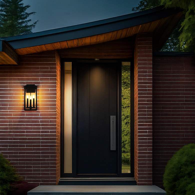Image 7 Elegant Kaysen 9 inch Outdoor Wall Sconce in Black more views