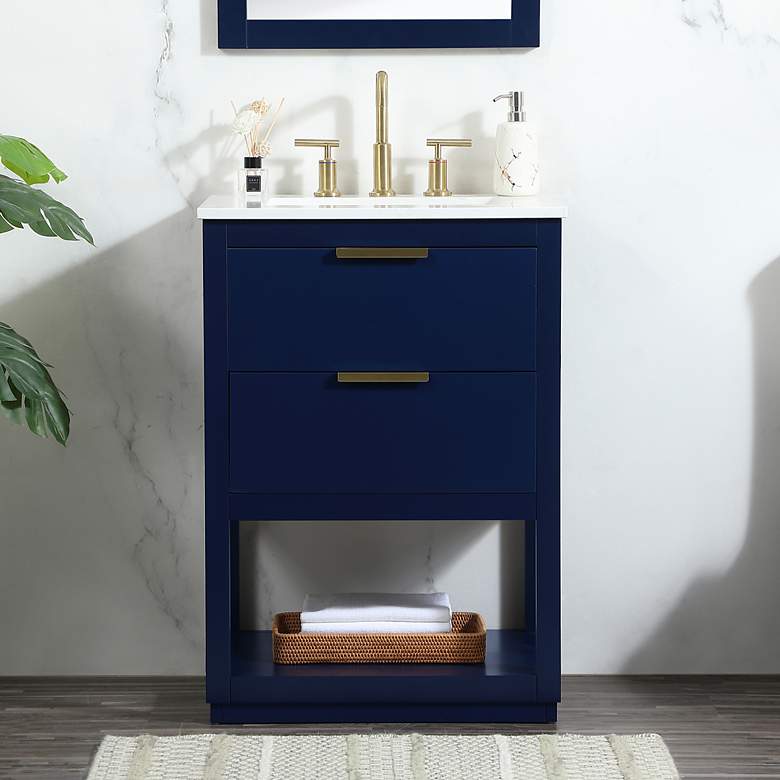 Image 1 Elegant Larkin 24 In. Bathroom Vanity In Blue