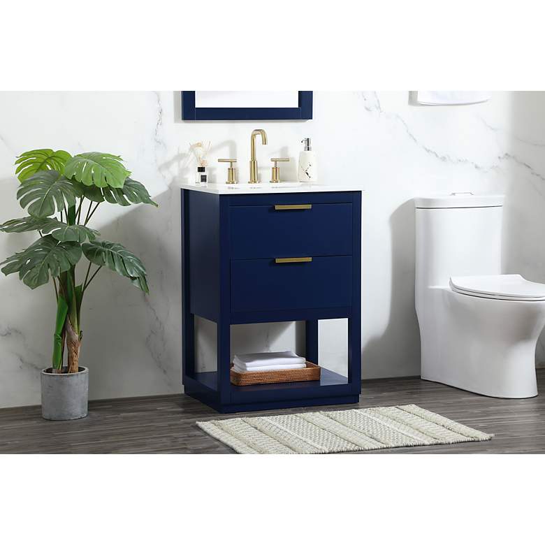 Image 3 Elegant Larkin 24 In. Bathroom Vanity In Blue more views