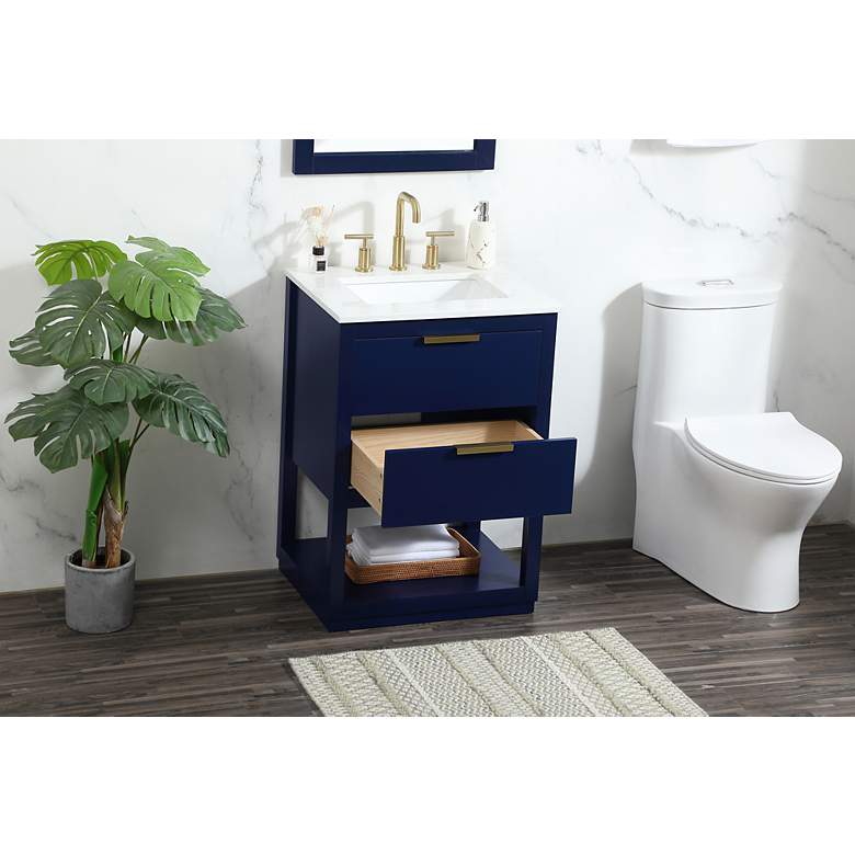 Image 4 Elegant Larkin 24 In. Bathroom Vanity In Blue more views