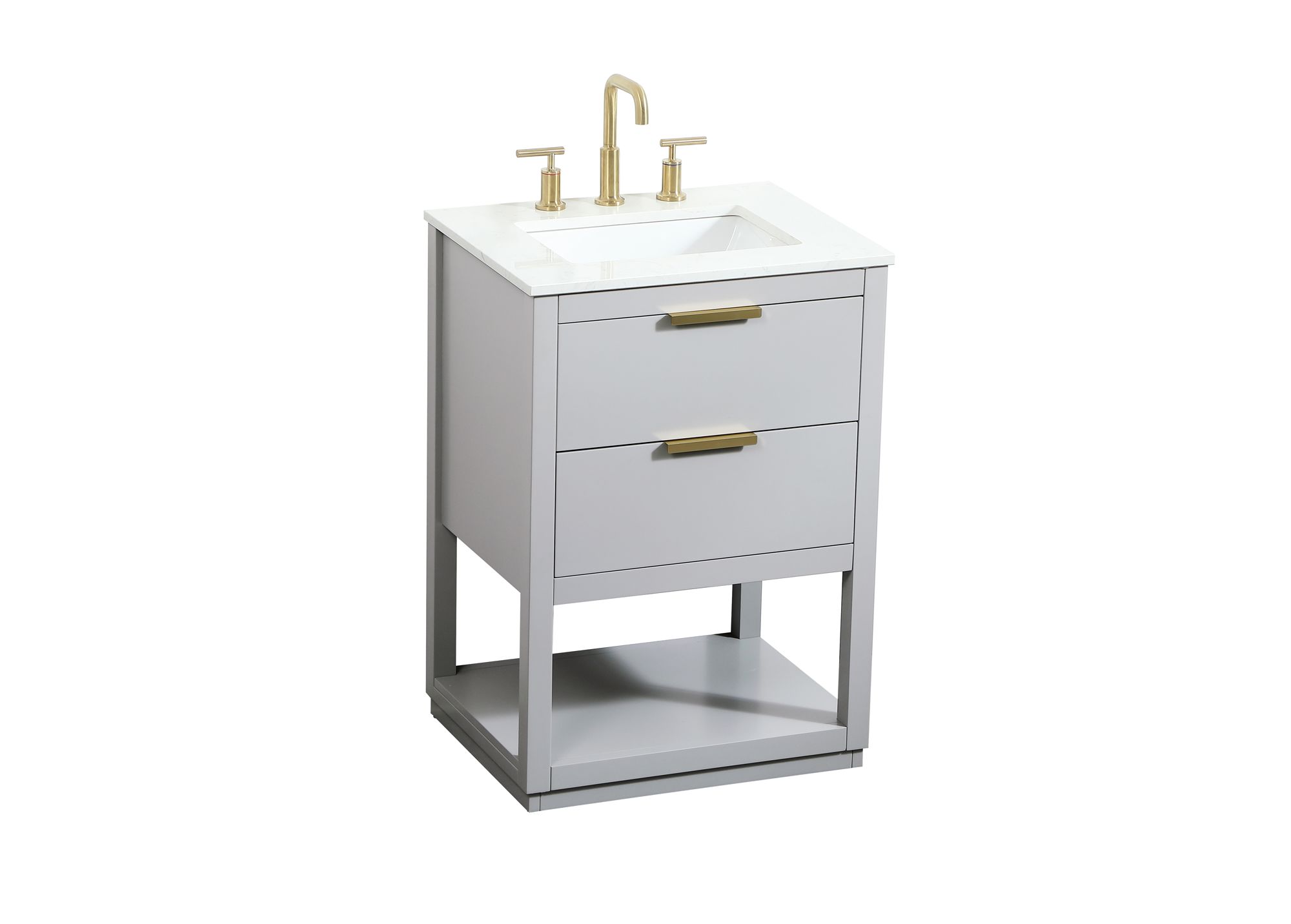 Elegant Larkin 24 In. Bathroom Vanity In Grey