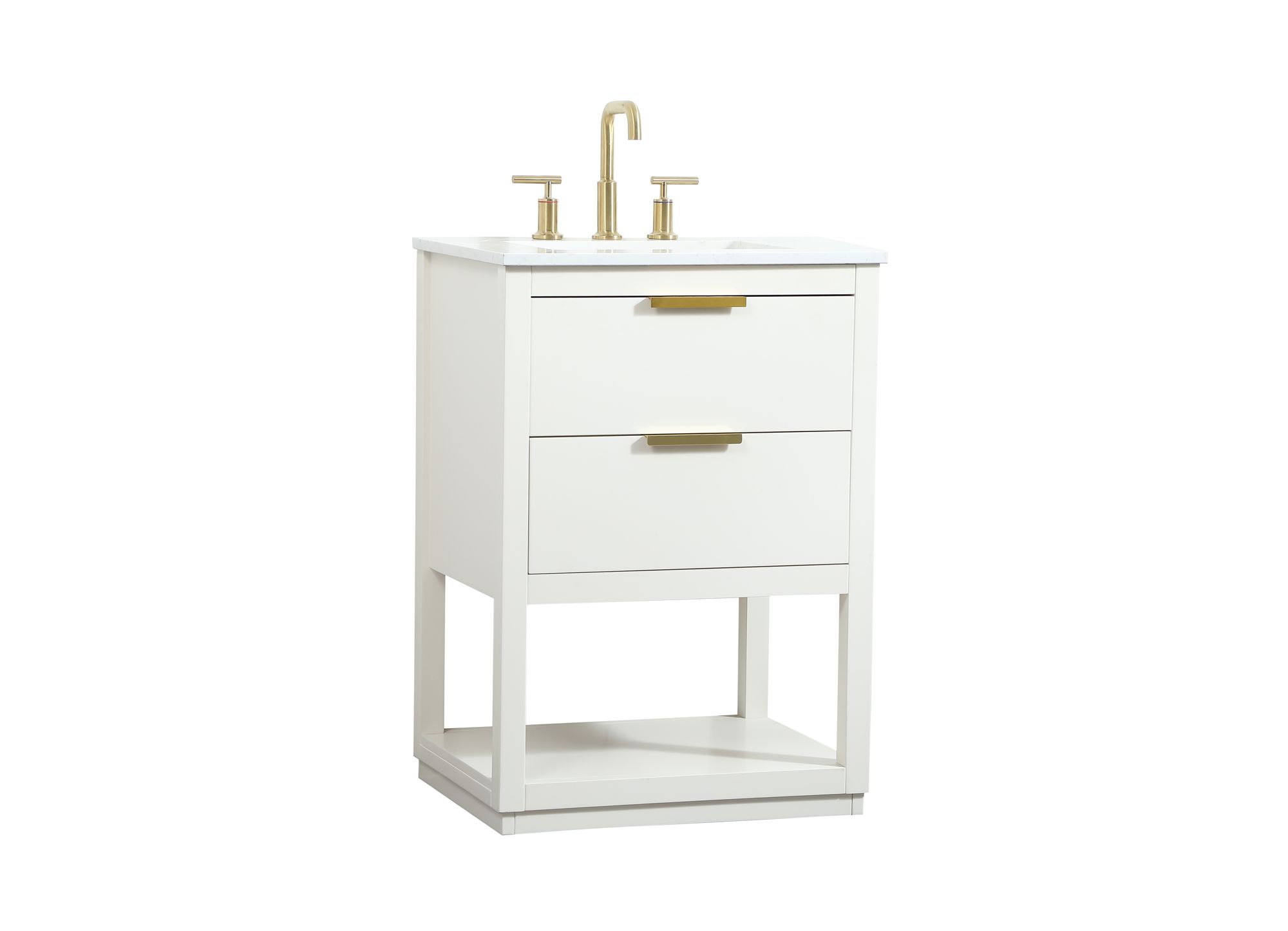 Elegant Larkin 24 In. Bathroom Vanity In White