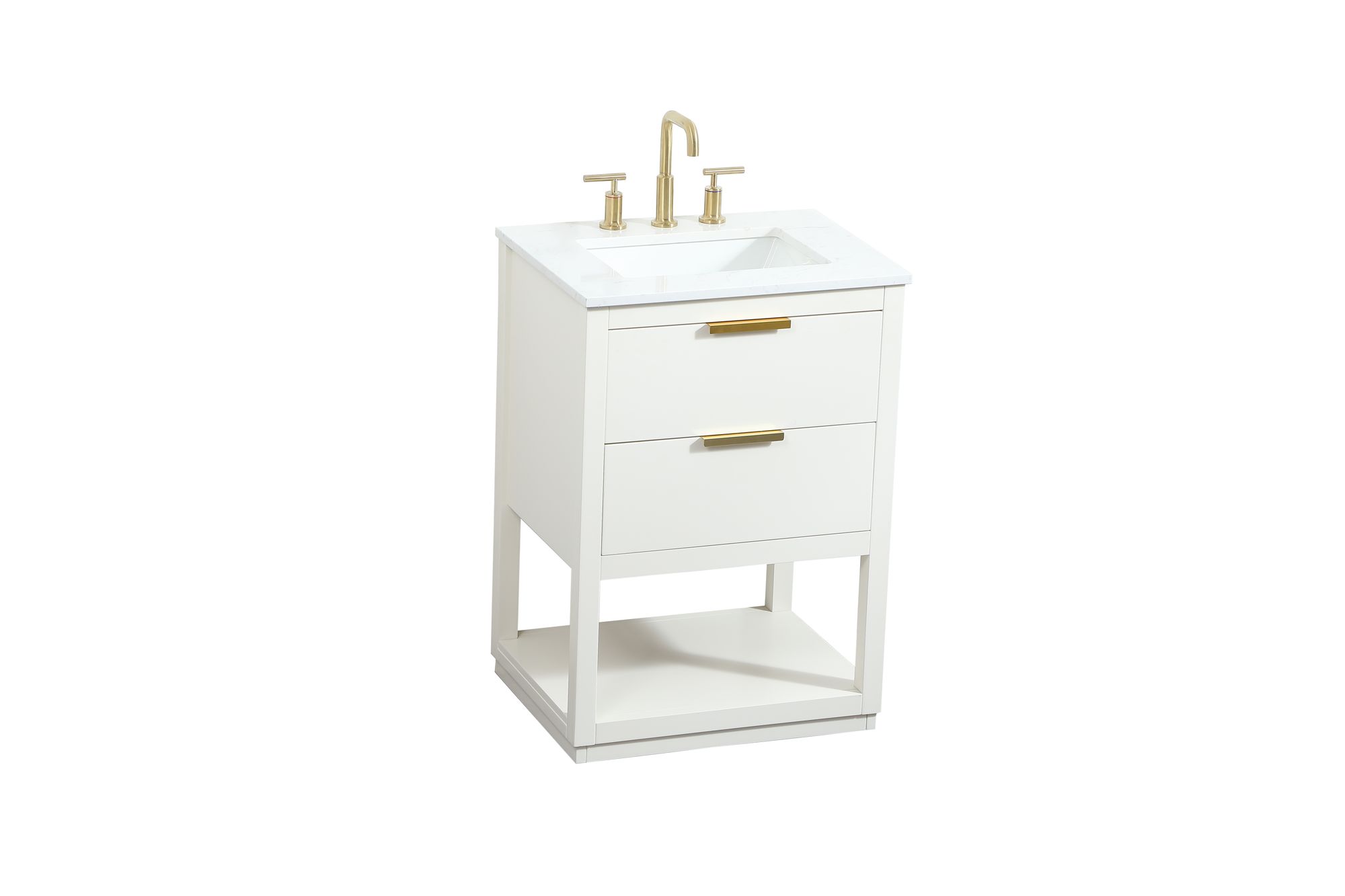 Elegant Larkin 24 In. Bathroom Vanity In White