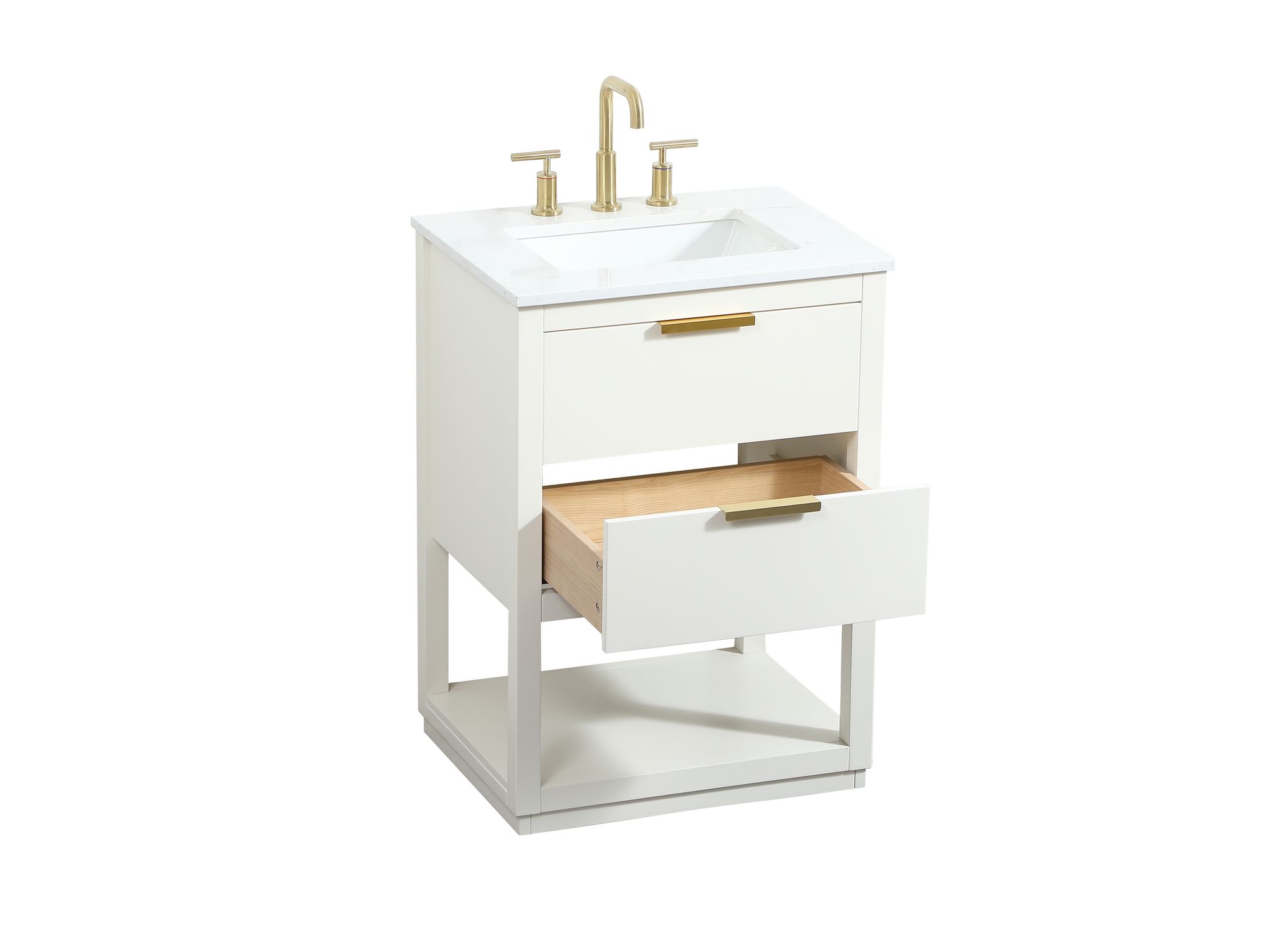 Elegant Larkin 24 In. Bathroom Vanity In White