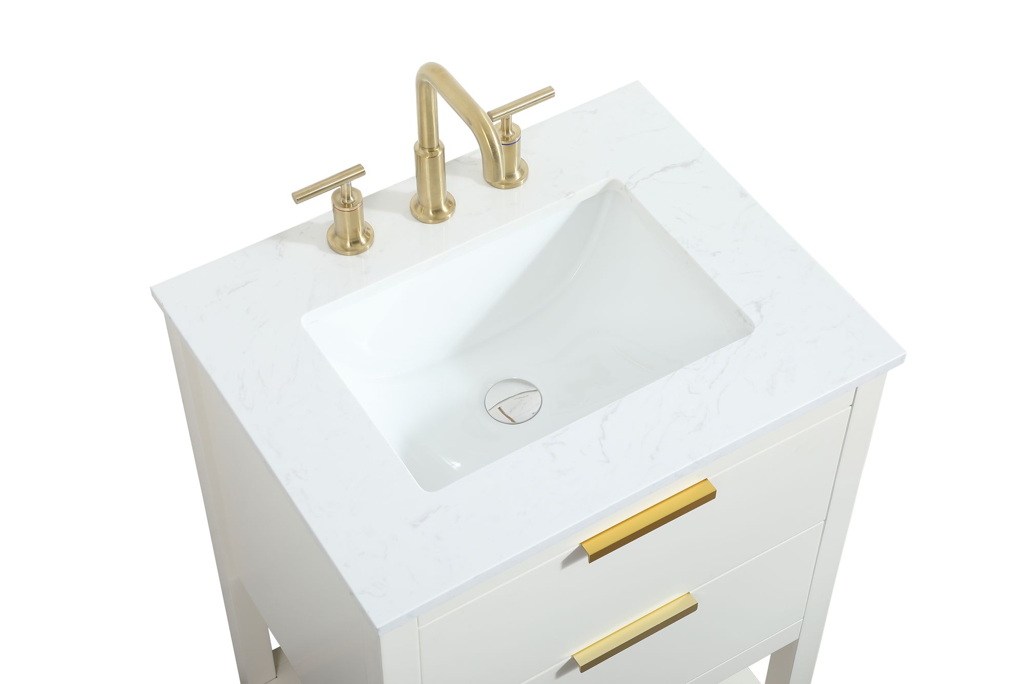 Elegant Larkin 24 In. Bathroom Vanity In White