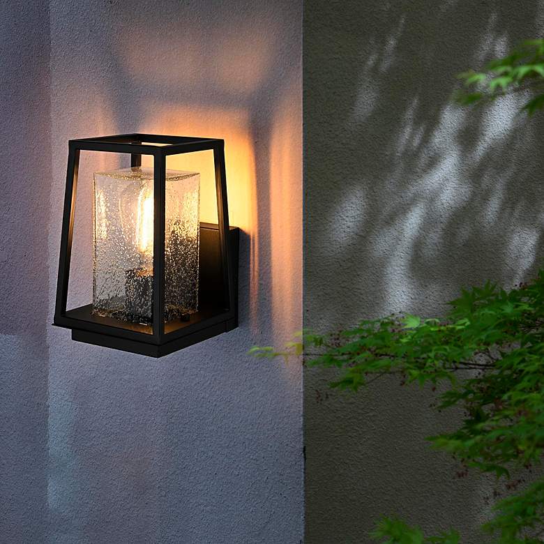 Image 1 Elegant Lehigh 6 Inch Outdoor Wall Sconce in Black