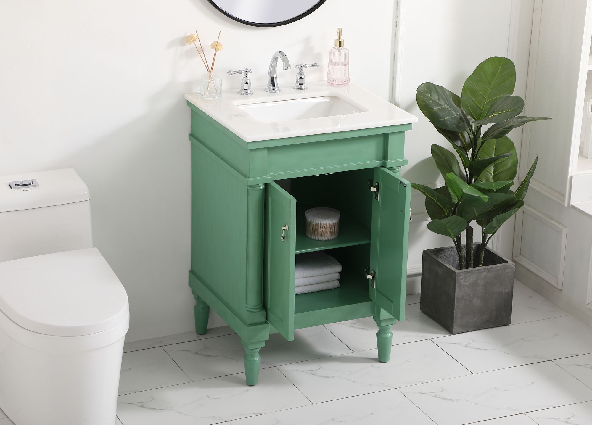 Image 4 Elegant Lexington 24 In. Bathroom Vanity In Mint more views
