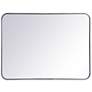 Thumbnail2 of Elegant Lighting 32 x 24 Soft Corner Metal Rectangular Silver Wall Mirror