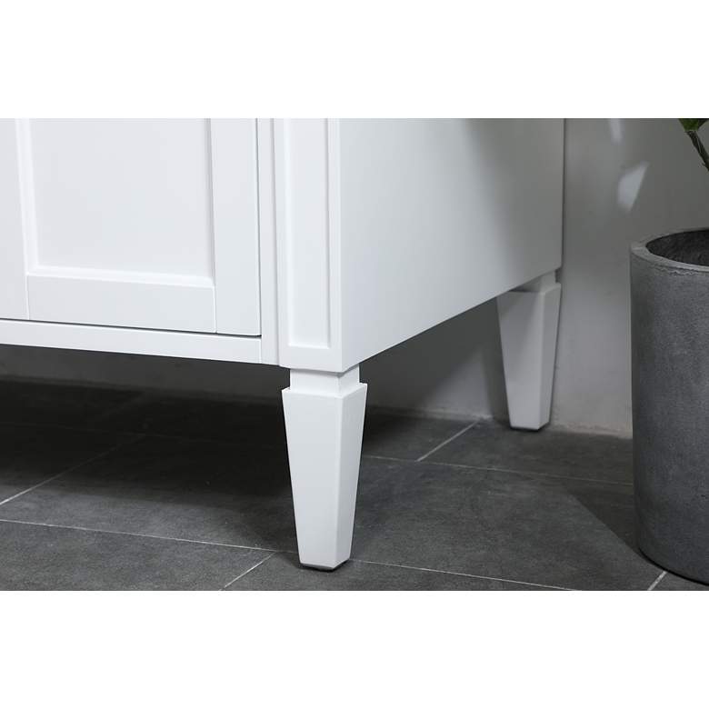 Image 6 Elegant Lighting 36" Wide Single Sink White Marble Bathroom Vanity more views