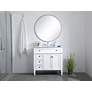 7_Elegant Lighting 36" Wide Single Sink White Marble Bathroom Vanity more views