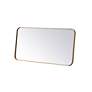 7_Elegant Lighting 36" x 18" Modern Rectangular Brass Wall Mirror more views