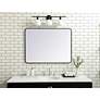 3_Elegant Lighting 40" Wide Soft Corner Black Finish Rectangular Mirror more views