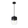 Thumbnail3 of Elegant Lighting Ashwell 7" WIde Black and Clear Glass Mini Pendant more views