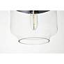 Thumbnail4 of Elegant Lighting Ashwell 7" WIde Black and Clear Glass Mini Pendant more views