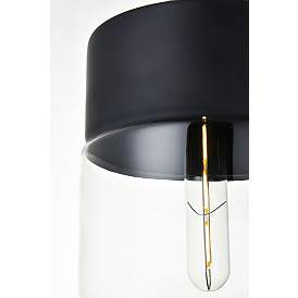 Image5 of Elegant Lighting Ashwell 7" WIde Black and Clear Glass Mini Pendant more views