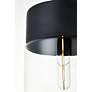 5_Elegant Lighting Ashwell 7" WIde Black and Clear Glass Mini Pendant more views